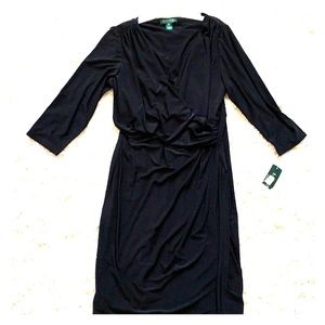 Ralph Lauren little black dress. Size 16W.